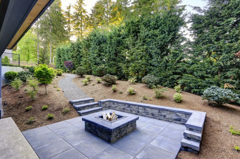 Concrete fire pits contain the fire safely, offering a secure environment