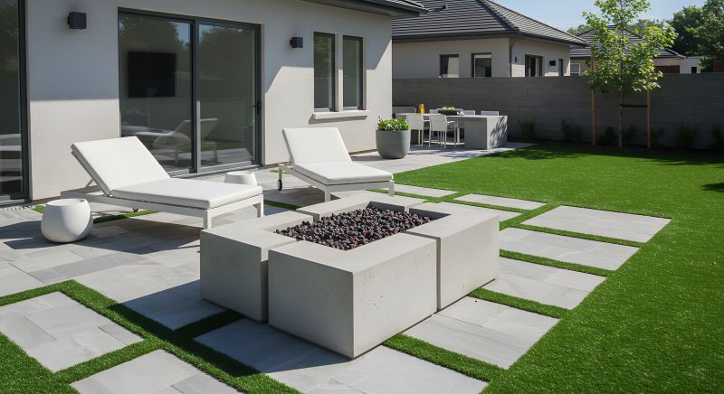 Concrete fire pits are sturdy and resistant to weather